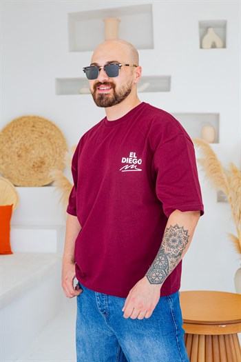 El Diego Maradona 10 Baskı Detaylı Box Fit T-Shirt(TSBO93)