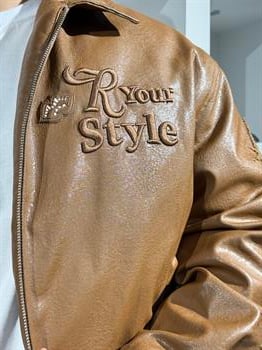 Erkek Deri R Your Style Nakışlı Astarlı Deri Mont (MTKA63)