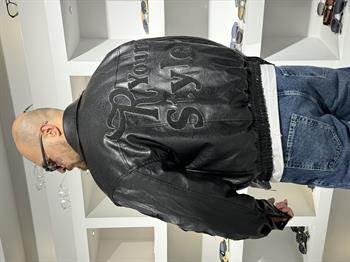 Erkek Deri R Your Style Nakışlı Astarlı Deri Mont (MTS63)