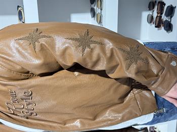 Erkek Deri R Your Style Nakışlı Astarlı Deri Mont (MTKA63)