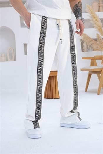 Etnik Şerit Detaylı Erkek Rahat Kesim Pantolon (JGB41)
