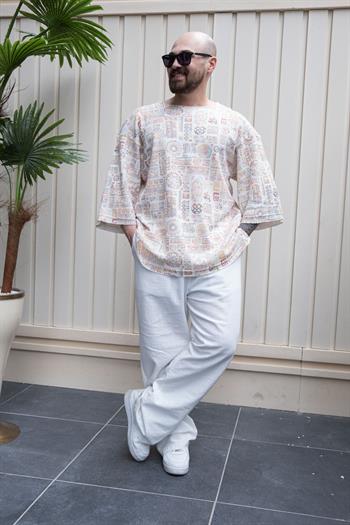 Fakir Kol Dijital Baskılı Oversize T-Shirt (TS18)