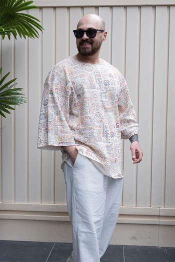 Fakir Kol Dijital Baskılı Oversize T-Shirt (TS18)