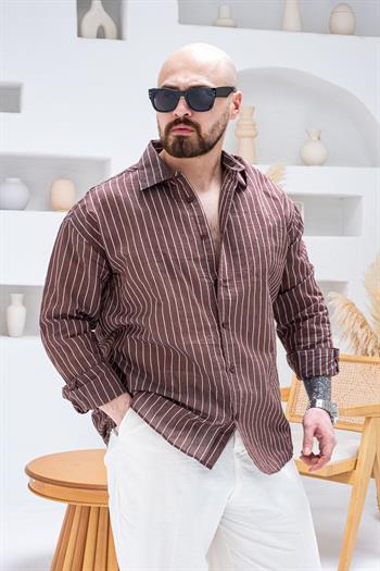 Fantastik Kumaş Çizgili Gömlek (GMKA100)