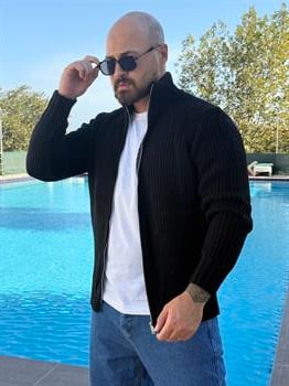 Fermuarlı Örme Hırka (MEVS43)