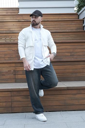 Fermuarlı Torba Cep Detaylı Ceket(MEVB26)