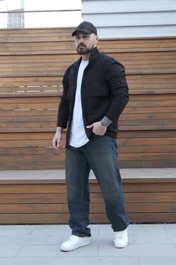 Fermuarlı Torba Cep Detaylı Ceket(MEVS26)