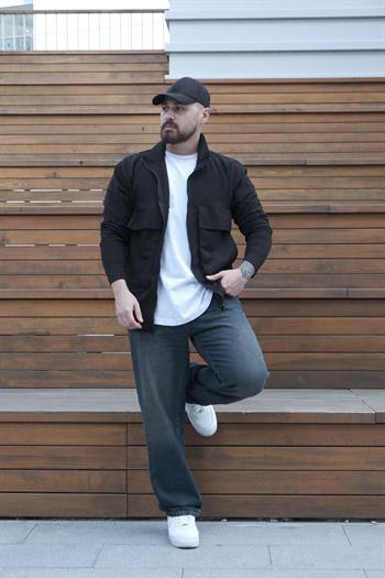 Fermuarlı Torba Cep Detaylı Ceket(MEVS26)