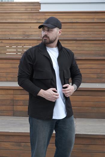 Fermuarlı Torba Cep Detaylı Ceket(MEVS26)