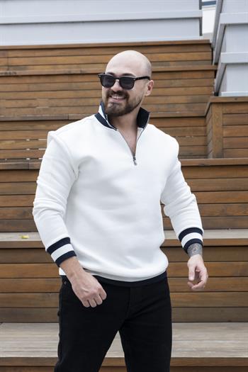 Fermuarlı Üç İplik Sweatshirt (SVTB27)