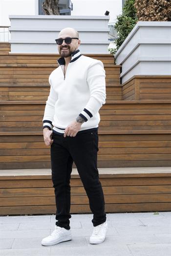 Fermuarlı Üç İplik Sweatshirt (SVTB27)