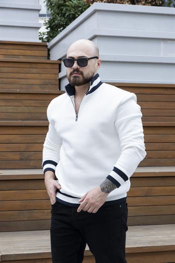 Fermuarlı Üç İplik Sweatshirt (SVTB27)