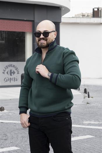 Fermuarlı Üç İplik Sweatshirt (SVTY27)