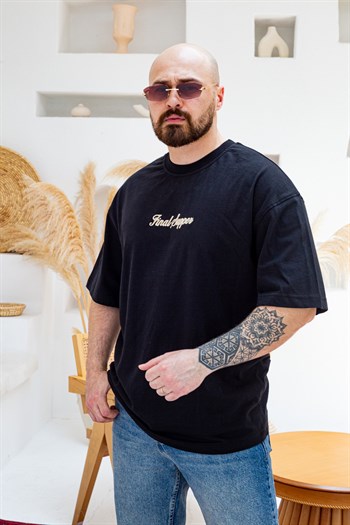 Final Supper Sırtı Sanat Nakışlı Oversize T-Shirt (TSS84)