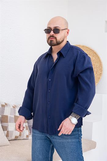 Fırçalı Modal Kumaş Oversize Gömlek (GML66)