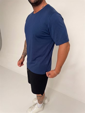 Fırçalı Tensel Kumaş Slim Fit T-Shirt (TSL95)