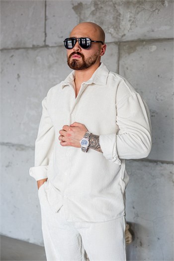 Fitilli Kadife Gömlek Pantolon Alt Üst Takım (TKK68)
