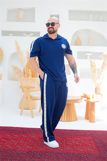Geometrik Nakış ve Şerit Detaylı Oysho Oversize Takım (TKL54)
