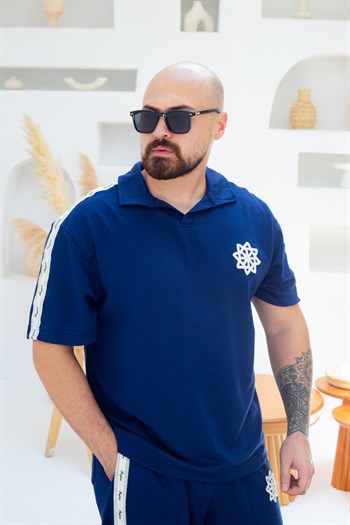 Geometrik Nakış ve Şerit Detaylı Oysho Oversize Takım (TKL54)