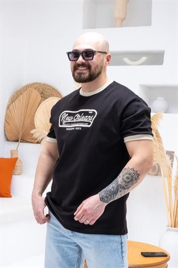 Göğüs Nakış Detaylı Oversize T-shirt (TSS62)