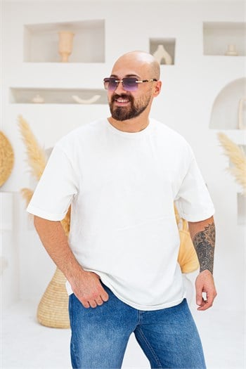 Göğüs Nakış Detaylı Oversize T-Shirt (TSB109)