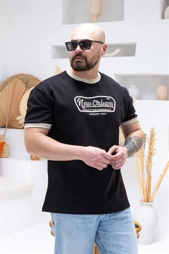 Göğüs Nakış Detaylı Oversize T-shirt (TSS62)