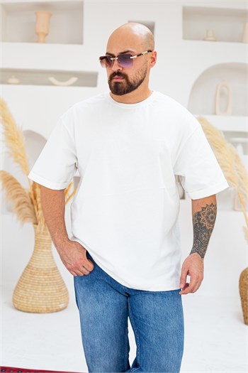 Göğüs Nakış Detaylı Oversize T-Shirt (TSB109)