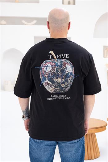 Göğüs Sırt Baskılı Ve Nakışlı Oversize T-shirt(TSS55)