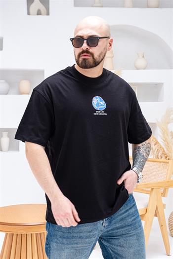 Göğüs Sırt Baskılı Ve Nakışlı Oversize T-shirt(TSS66)