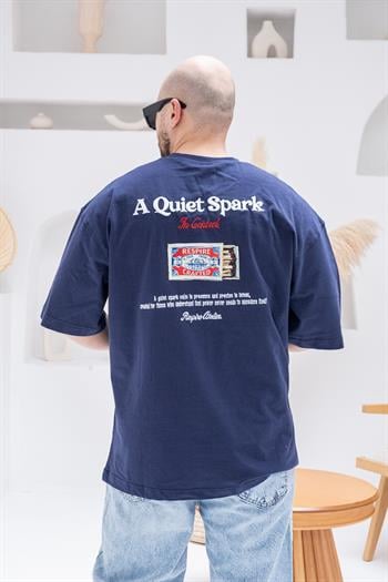 Göğüs Sırt Baskılı Ve Nakışlı Oversize T-shirt(TSL58)