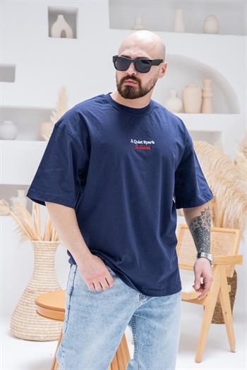 Göğüs Sırt Baskılı Ve Nakışlı Oversize T-shirt(TSL58)