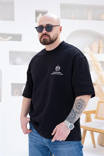 Göğüs Sırt Baskılı Ve Nakışlı Oversize T-shirt(TSS55)