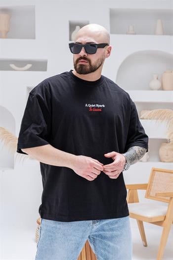 Göğüs Sırt Baskılı Ve Nakışlı Oversize T-shirt(TSS58)
