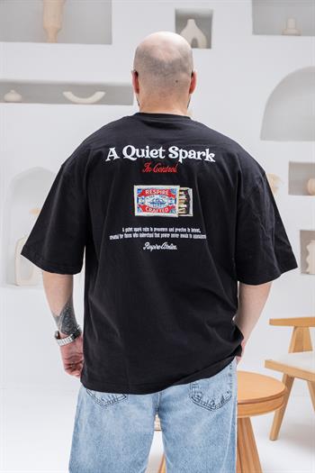 Göğüs Sırt Baskılı Ve Nakışlı Oversize T-shirt(TSS58)