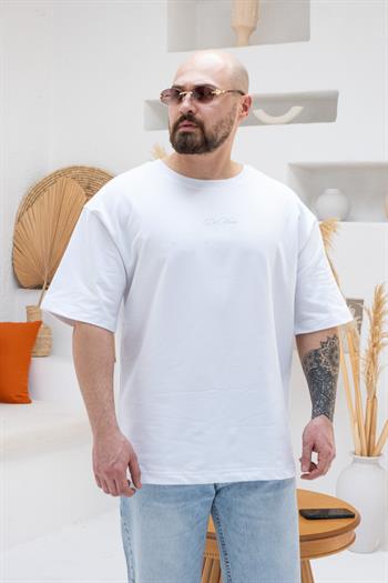 Göğüs Sırt Kabartma Baskılı Oversize T-shirt(TSB59)