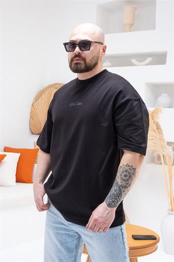 Göğüs Sırt Kabartma Baskılı Oversize T-shirt(TSS59)
