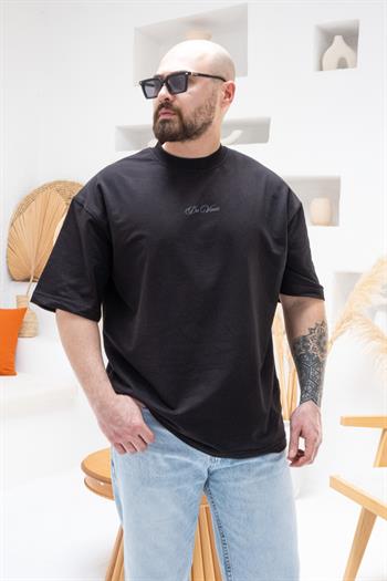 Göğüs Sırt Kabartma Baskılı Oversize T-shirt(TSS59)