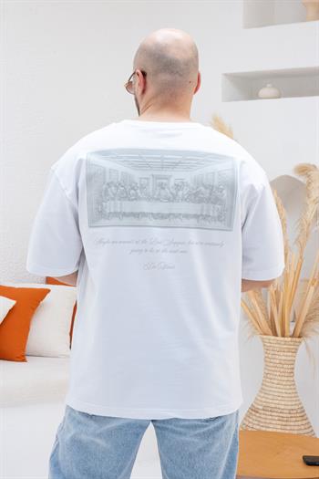 Göğüs Sırt Kabartma Baskılı Oversize T-shirt(TSB59)