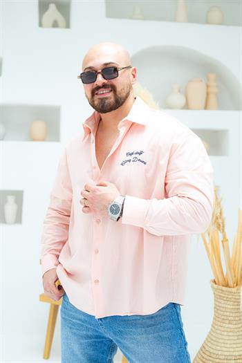 Göğüs ve Sırt Baskılı Oversize Gömlek (GMP63)