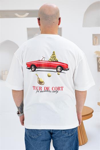 Göğüs Ve Sırt Baskılı Oversize Tişört (TSB51)