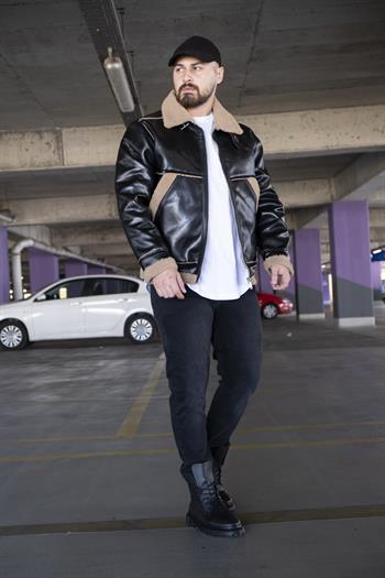 İçi Kürklü Deri Mont (MTSK05)