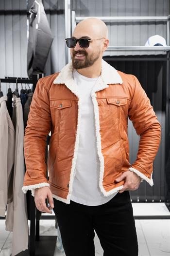 İçi Kürklü Ekoseli Mont (SRM-turuncu)