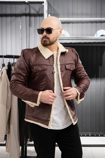 İçi Kürklü Mont (SRM-ACIKAHVE-KR)