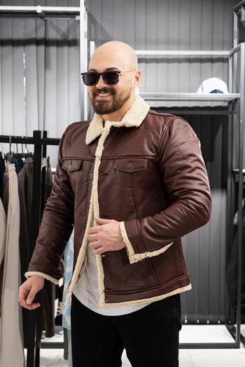 İçi Kürklü Mont (SRM-ACIKAHVE-KR)