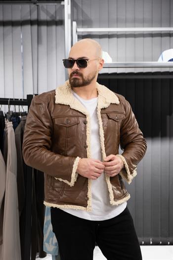 İçi Kürklü Mont (SRM-KAHVE-KR)