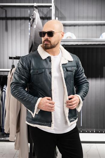 İçi Kürklü Mont (SRM-P.YEŞİL)