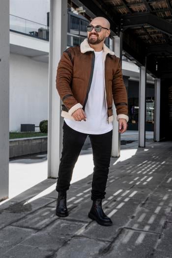 İçi Kürklü Nubuk Deri Mont (MTK07)