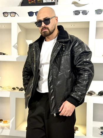 İçi Kürklü Rahat Kalıp Deri Mont (MTS57)