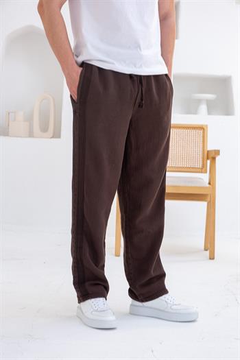 İnce Gabardin Şerit Detaylı Jogger Pantolon (JGKA34)