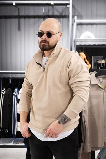 Jakarlı Şardonlu Rahat Kalıp Sweatshirt (K-SWTK7)